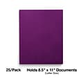 Staples Smooth 2-Pocket Paper Folder with Fasteners, Purple, 25/Box (50776/27544-CC)