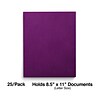 Staples 2-Pocket Pocket Folders with Fasteners, Purple, 25/Box (50776/27544-CC)