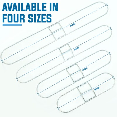 BISON LIFE 24" Dust Mop Frame, Silver, 12/Pack (BPES-MDMF-24-12)
