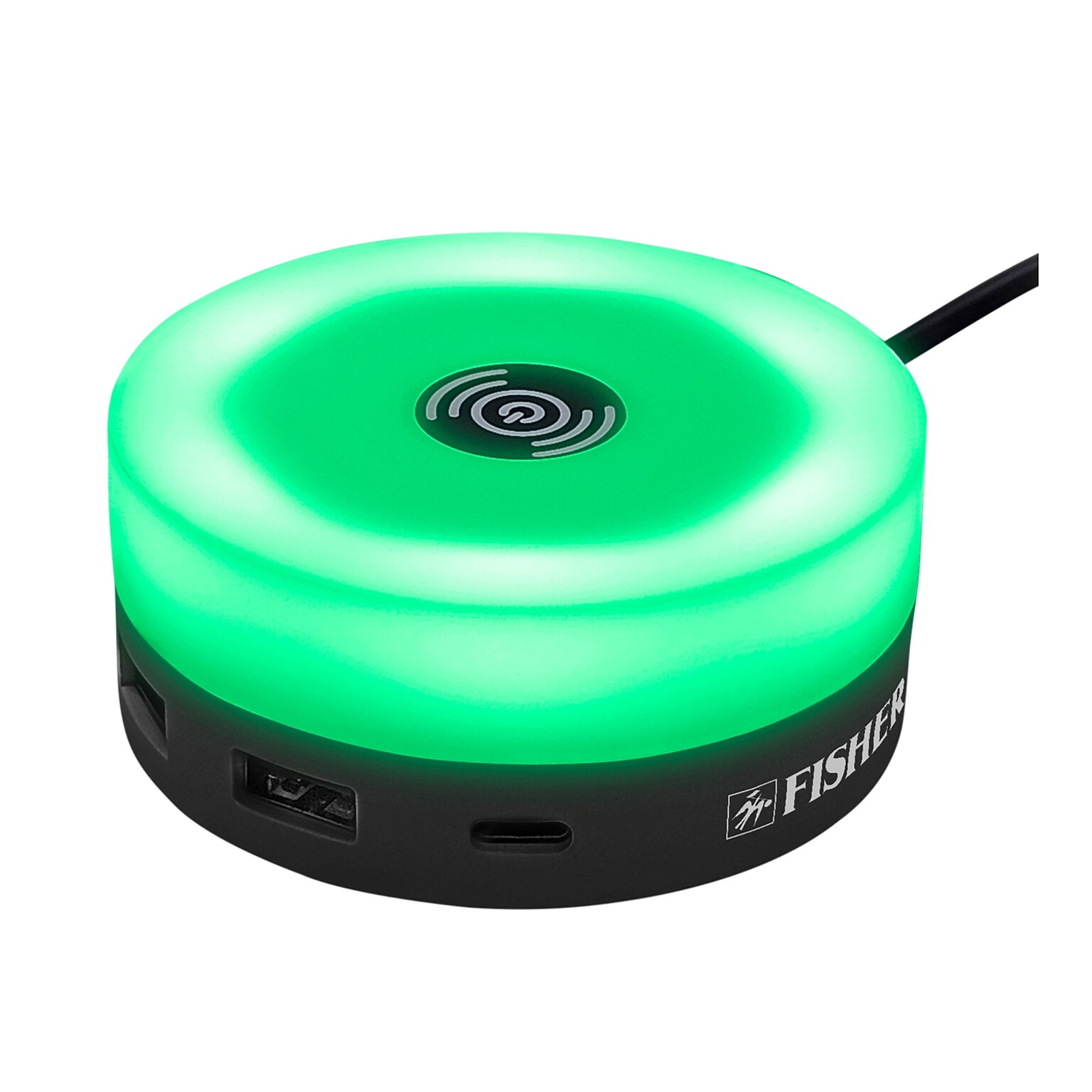 Fisher Tech Essentials 4-in-1 Wireless Charging Hub, 15W, 3-ft., Black (FWIC297K)