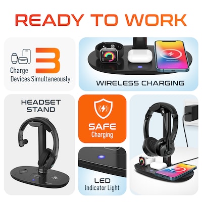 Delton 30X Wireless Noise Canceling Bluetooth Stereo Headset with HS1 Stand (DHSWC130XD)