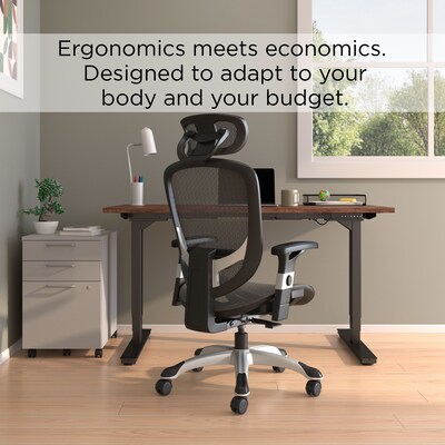 Quill Brand® Hyken Mesh Task Chair, Black (23481-CC)