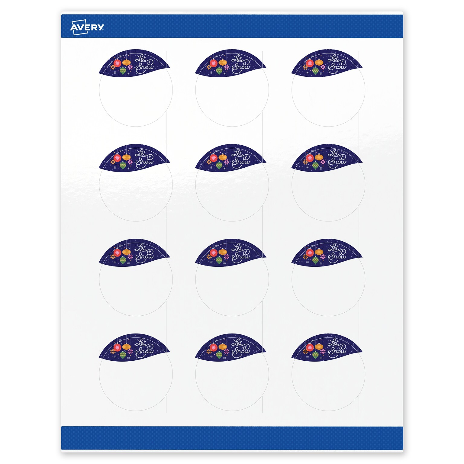 Avery Circle Multipurpose Labels, 2 Dia., White, 120/Pack (19479370441)