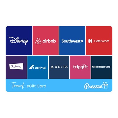 $1,000 Prezzee Travel eGift Card - 9 Top Brands