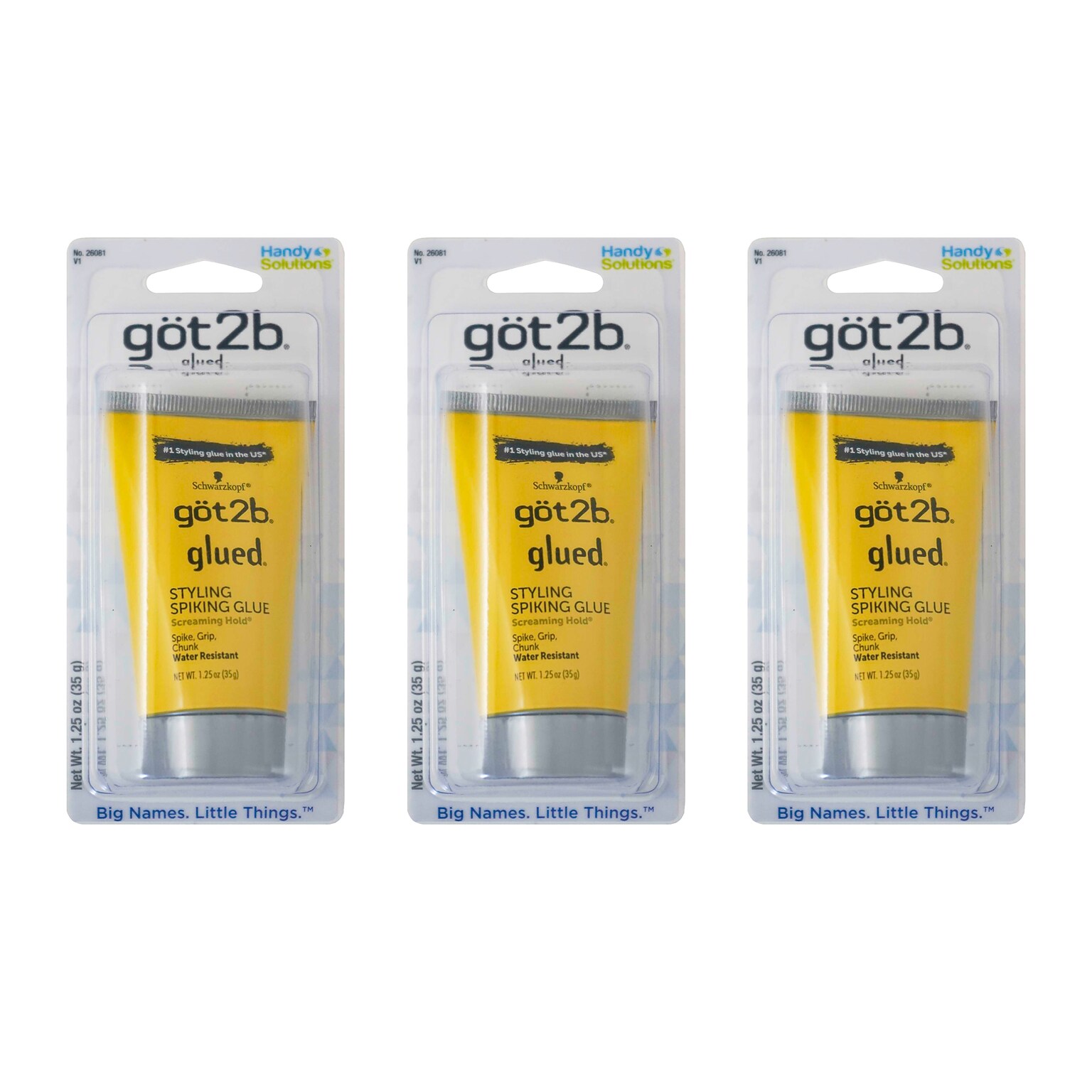 got2b Glued Hair Spiking Glue, 1.25 oz Tube, 3 Tubes/Box, 16 Boxes/Carton
