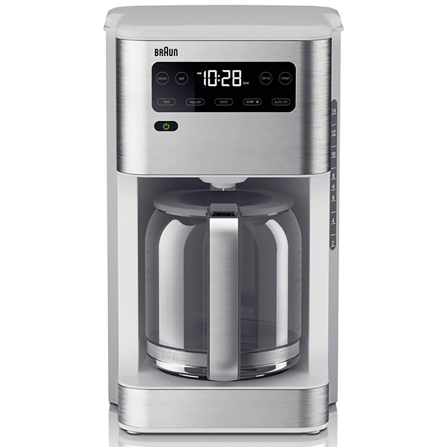 Braun PureFlavor 14-Cup Automatic Drip Coffee Maker, White (KF5650WH)
