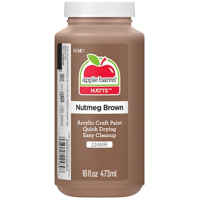 Apple Barrel Acrylic Paint Matte, 16oz., Nutmeg Brown, 3/Pack(APP22489E-3)