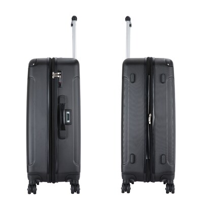 DUKAP Intely 28" Hardside Suitcase, 4-Wheeled Spinner, TSA Checkpoint Friendly, Black (DKINT00M-BLK)