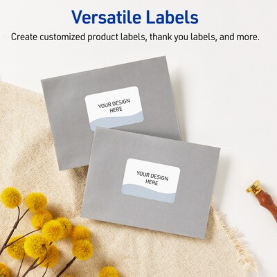 Avery Laser/Inkjet Rectangle Multipurpose Labels, 2" x 3", White, 80/Pack (S00ETZ)