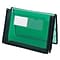 Smead Poly Wallet, 2-1/4 Expansion, Flap and Cord Closure, Letter Size, Green (71951)