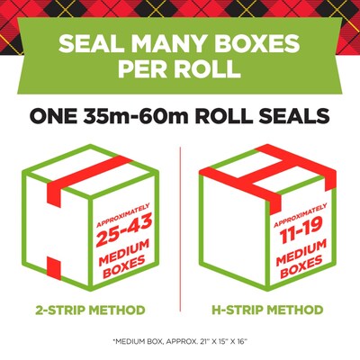 Scotch Sure Start Heavy Duty Packing Tape, 1.88" x 54.6 yds., Clear, 6/Pack (3500-6)