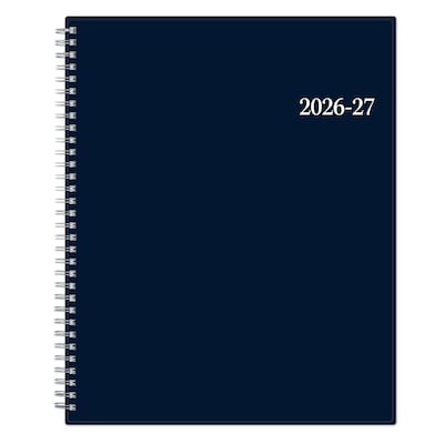 2026-2027 Blue Sky Day Designer 8.5 x 11 Academic Weekly & Monthly Planner, Plastic Cover, Navy (136685-A27)
