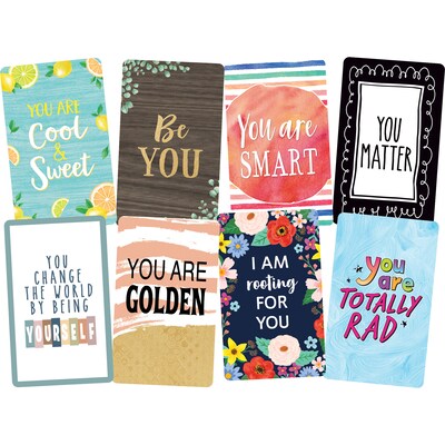 Teacher Created Resources Encouragement Personal Notecards, Multicolored, 42/Pack, 6 Packs/Bundle (T