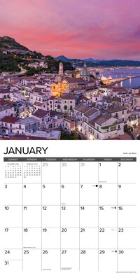 2027 Willow Creek Amalfi Coast 12" x 12" Monthly Wall Calendar, Assorted Colors (58701)
