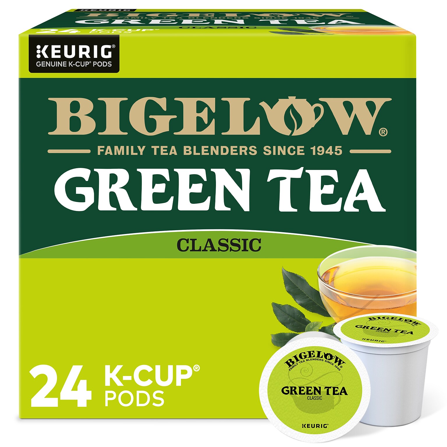 Bigelow Classic Green Tea, 0.10 oz. Keurig® K-Cup® Pods, 24/Box (6085)
