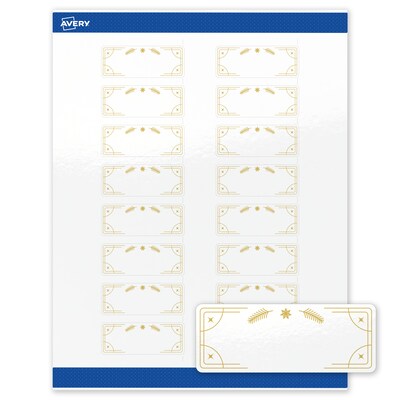 Avery Rectangle Multipurpose Labels, 1 x 2-5/8, White, 160/Pack (19479370642)