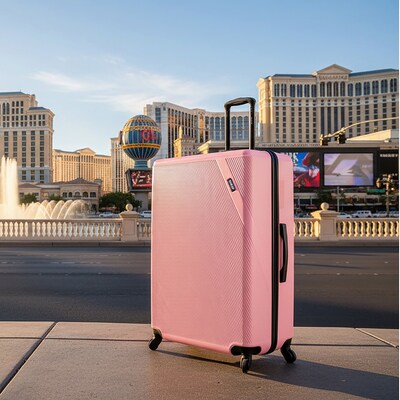 DUKAP Discovery 33.66 Hardside Suitcase, 4-Wheeled Spinner, TSA Checkpoint Friendly, Silver (DKDIS00XL-SIL)