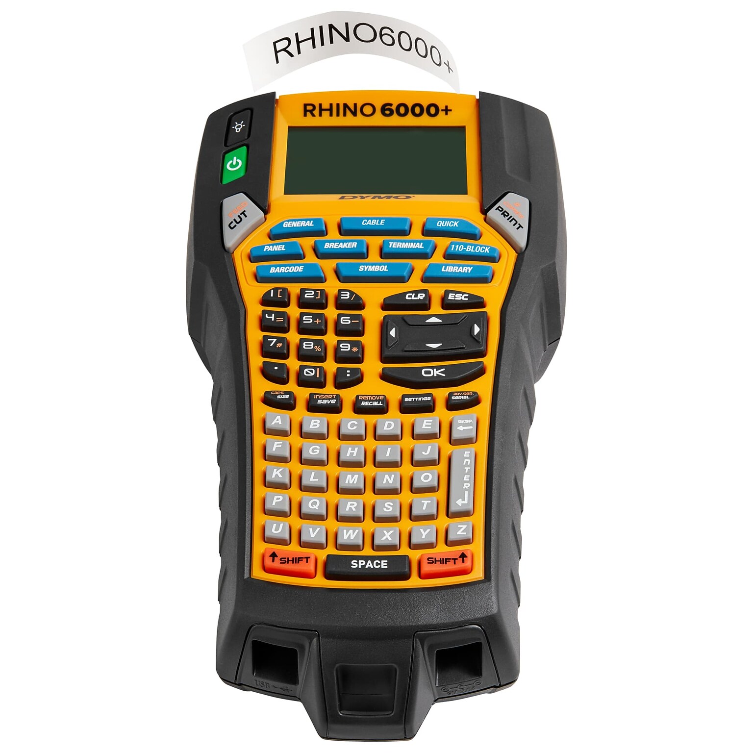 Dymo Rhino 6000+ Portable Non-Thermal Label Maker, Black & Yellow (2122499)