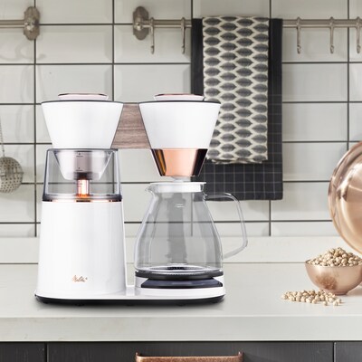 Melitta Vision Luxe 12-Cups Automatic Drip Coffee Maker, Copper/White (MCM002WULGW1)