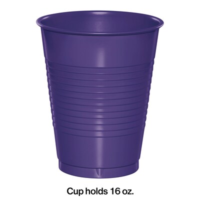 Creative Converting Touch of Color Plastic Cups, Purple, 240/Carton (28115081)