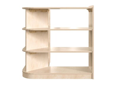 Flash Furniture Bright Beginnings 6-Section Open Corner Storage Unit, 31.5H x 31.5W x 31.5D, Brow