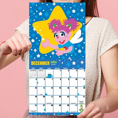 2027 TF Publishing Sesame Street 7" x 7" Monthly Wall Calendar, Multicolored (27-2108)