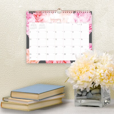 2027 Blue Sky Joselyn 11" x 8.75" Monthly Wall Calendar, Pink/Gray (147480-27)