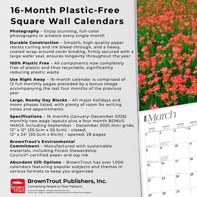 2026 BrownTrout Texas Nature 12" x 12" Monthly Wall Calendar (9798330705801)