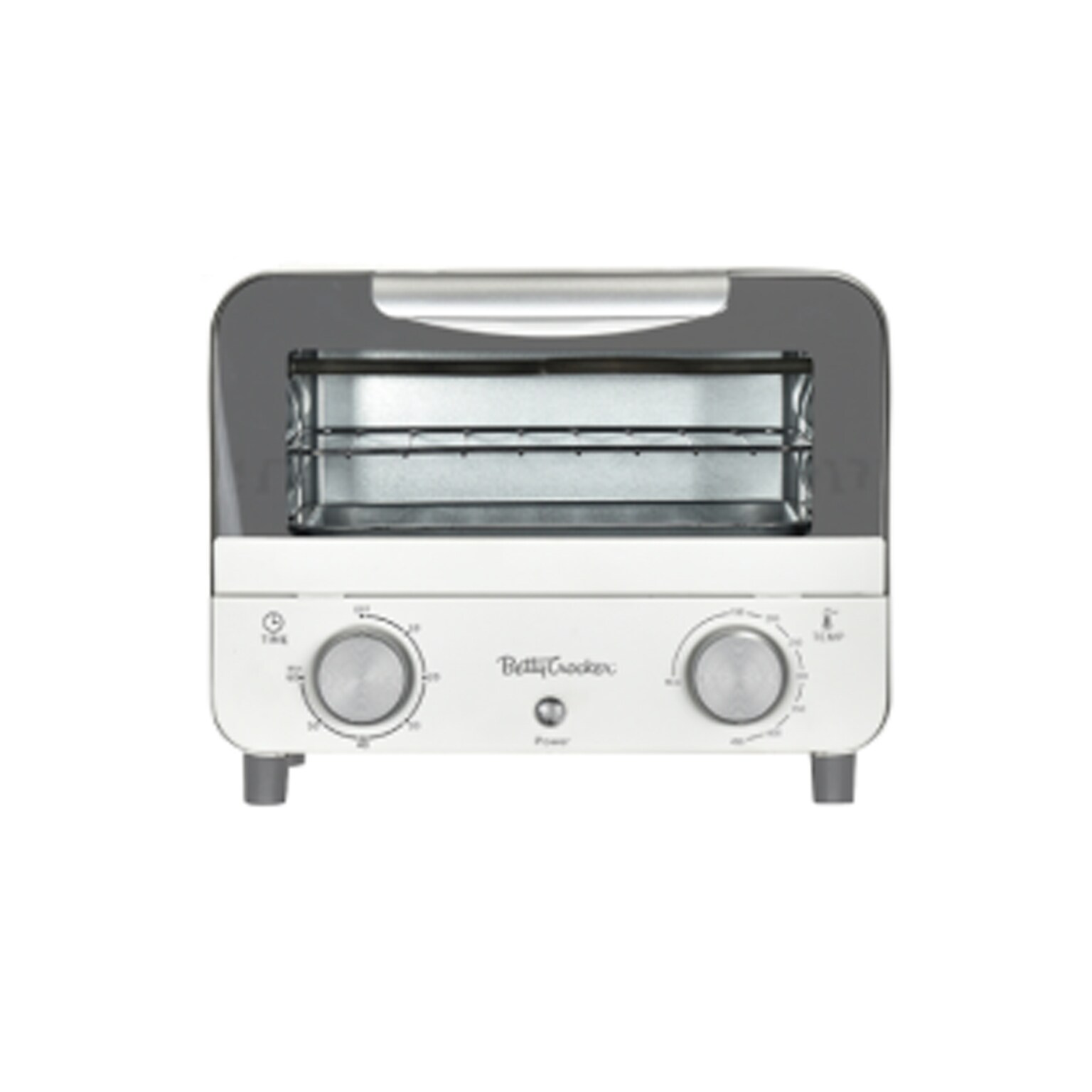 Betty Crocker 2-Slices Toaster Oven, White/Gray (BC-5629W)