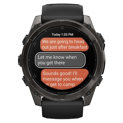 Garmin fenix 8 Smart Watch, 51-mm, Carbon Gray & Black (GRM0290520)