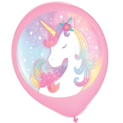 Party City 12 Enchanted Unicorn Latex Balloons, 6/Pack (AM110829)