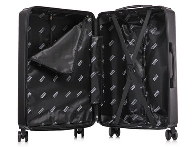InUSA Drip 28" Hardside Suitcase, 4-Wheeled Spinner, TSA Checkpoint Friendly, Black (IUDRI00L-BLK)