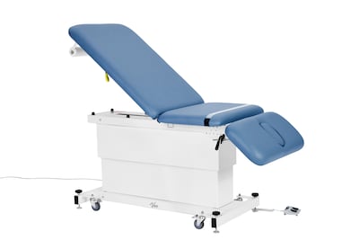 Viva Comfort XRO 3-Section Electric Height and Back Adjustable Exam Table, 600 lbs. Capacity, Blue (ADI903-23-BLU-MK)