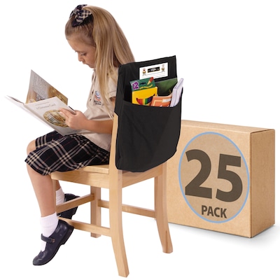 Seat Sack Seat Storage, 9.45 x 8.07 x 10.83, Black, 25/Pack (14193)