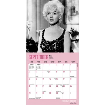 2027 BrownTrout Marilyn Monroe 7" x 7" Monthly Wall Calendar (9798330714834)