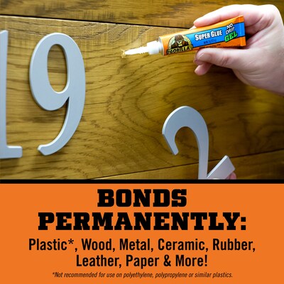 Gorilla No Drip Gel Super Glue, 0.53 oz., Clear (109804)