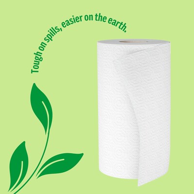 Perk™ Eco Recycled Paper Towels, 2-ply, 156 Sheets/Roll, 8 Rolls/Pack (PK63227)