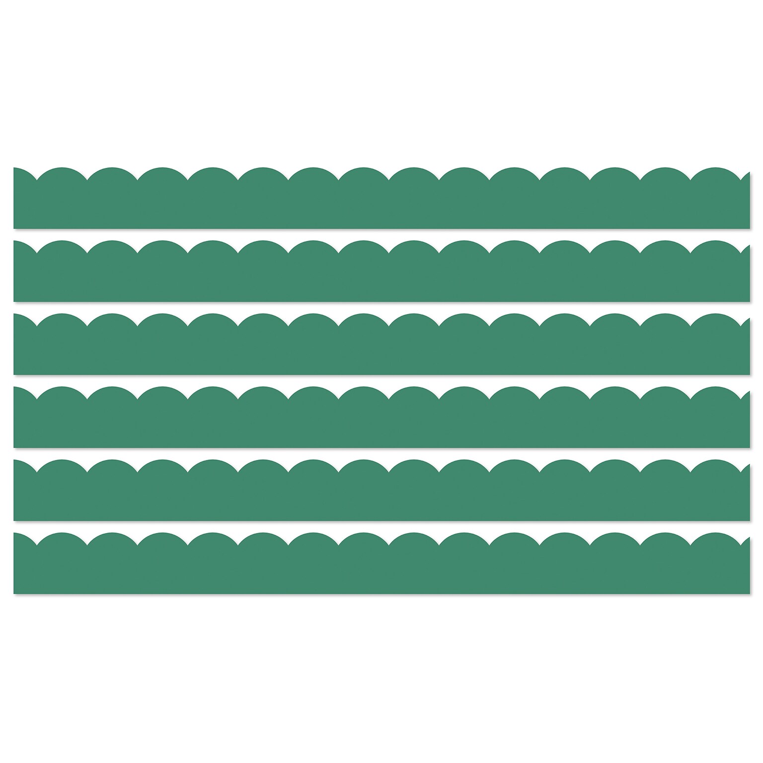 Carson Dellosa Education Grow Together Scalloped Borders, 3x 3, Jade Green, 6/Bundle (CD-108489-6)