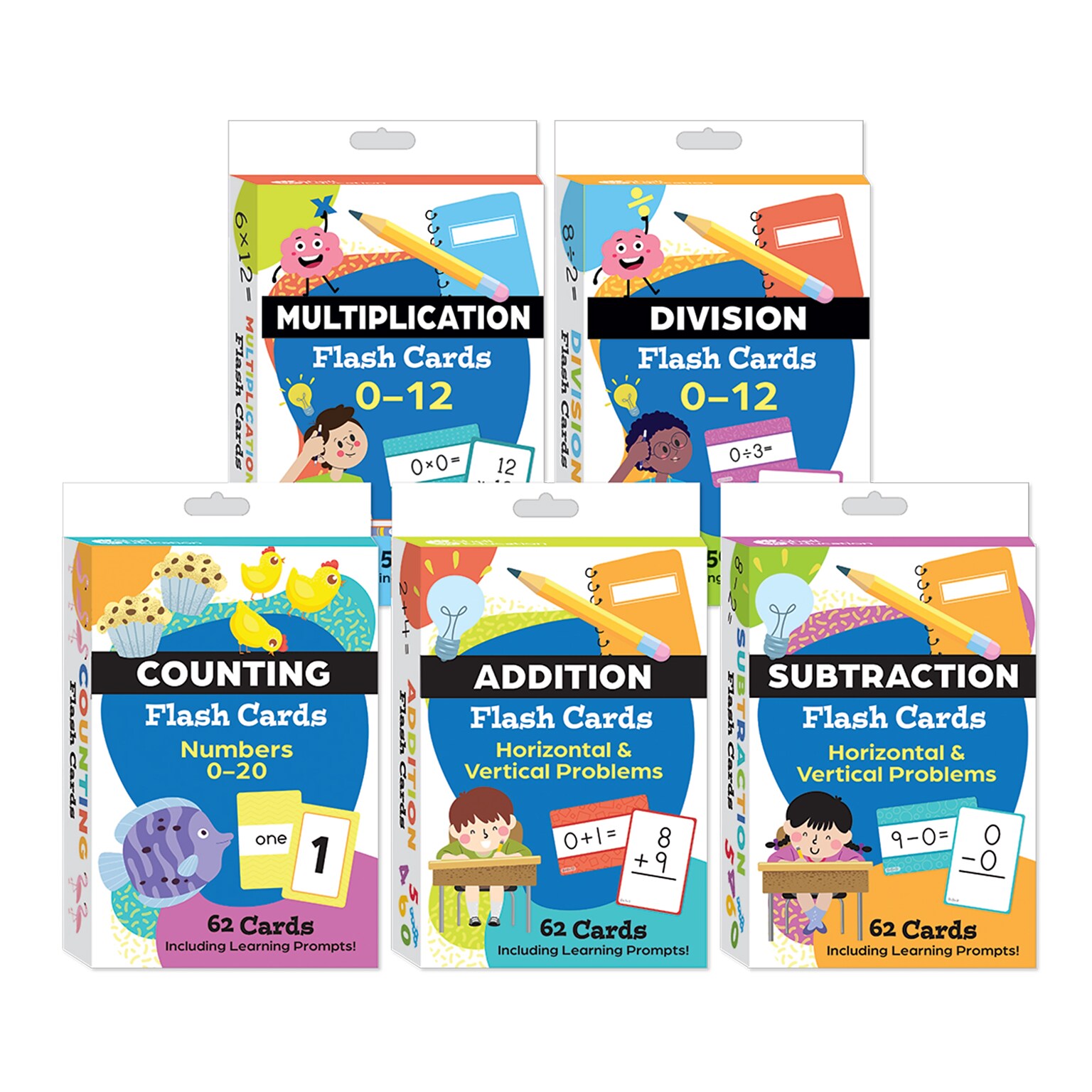 Shell Education Math 5-Deck Flash Cards, 296/Set (SEP161146)