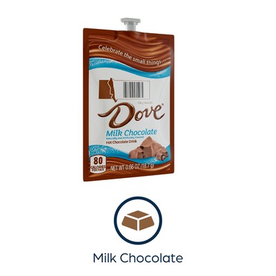 Dove Silky Smooth Milk Chocolate Hot Cocoa, Flavia Freshpack, 72/Carton (MDRA117)