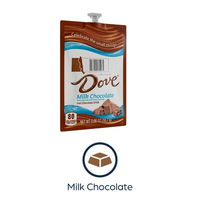 Dove Silky Smooth Milk Chocolate Hot Cocoa, Flavia Freshpacks, 72/Carton (MDRA117)