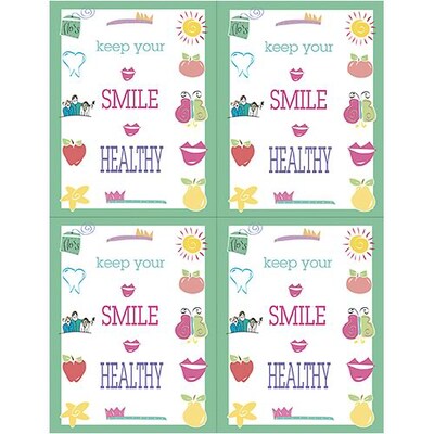 Medical Arts Press® Dental Laser Postcards; Keep Your Smile Healthy, 100/Pk