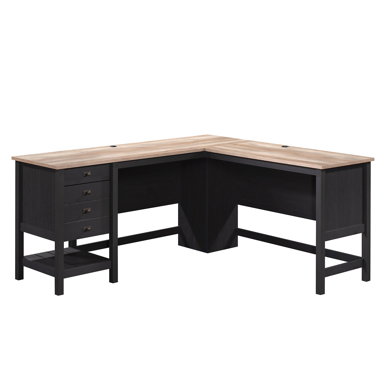 Sauder Cottage Road 65W L-Shaped Desk, Raven Oak (431264)