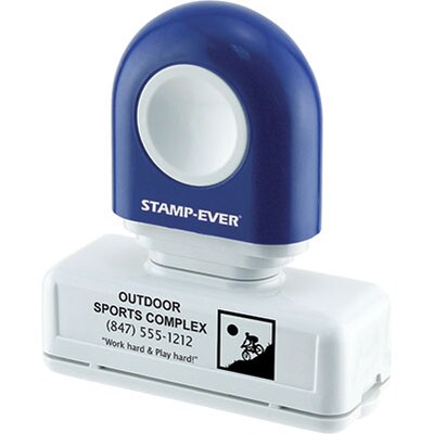Premium Pre-Inked 3/4x2-3/8 Medium Message Stamp, Up to 5 Lines