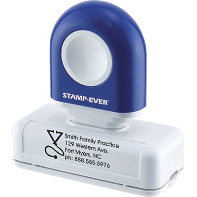 Premium Pre-Inked 1x2-1/2 Large Message Stamp, Up to 7 Lines