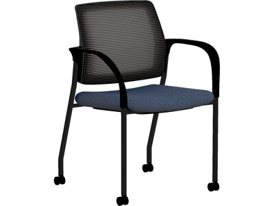 HON Ignition Fabric/Mesh Multipurpose Stacking Chair, Navy/Black (HIGS6.F.H.IM.APX13.T)