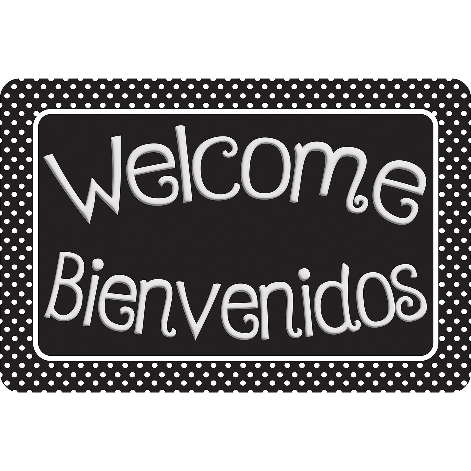 Ashley Productions The Original Fun Mat, Welcome Mat, 15.5 x 23.5, Bienvenidos Welcome (ASH91529)