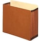 Quill Brand® Reinforced File Pocket, 5 1/4" Expansion, Letter Size, Brown, 10/Box (7FC1534)