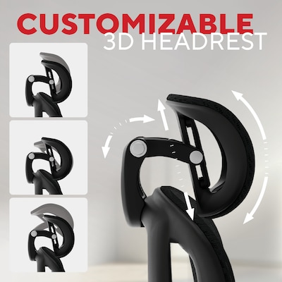 Staples Hyken Pro Ergonomic Fabric Swivel Task Chair, Black (ST63228)