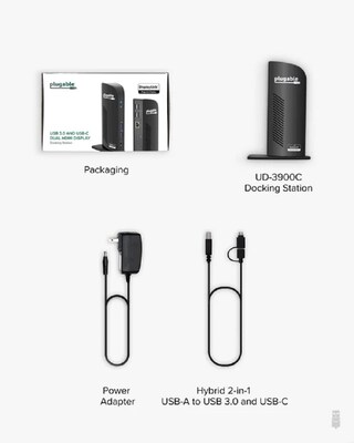 Plugable USB-C Dual HDMI Universal Docking Station (UD-3900C)